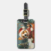 Basenji Dog Roller Onderzetter Kerst Bagagelabel (Voorkant verticaal)