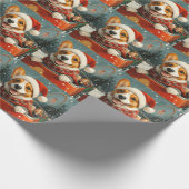 Basenji Dog Roller Onderzetter Kerst Cadeaupapier (Hoek)