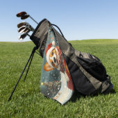 Basenji Dog Roller Onderzetter Kerst Golfhanddoek (Groen)