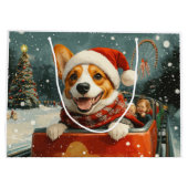 Basenji Dog Roller Onderzetter Kerst Groot Cadeauzakje (Achterkant)