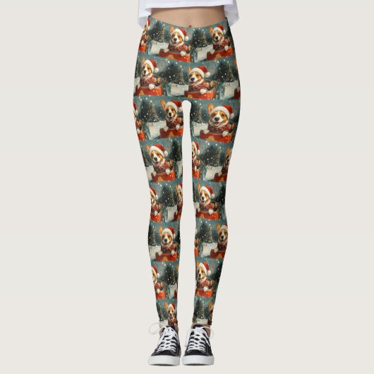 Basenji Dog Roller Onderzetter Kerst Leggings (Voorkant)