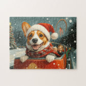 Basenji Dog Roller Onderzetter Kerst Legpuzzel (Horizontaal)