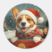 Basenji Dog Roller Onderzetter Kerst Magneet (Voorkant)
