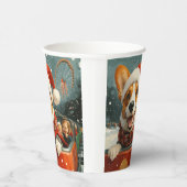 Basenji Dog Roller Onderzetter Kerst Papieren Bekers (Rechts)