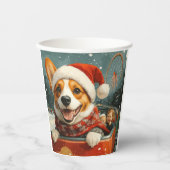 Basenji Dog Roller Onderzetter Kerst Papieren Bekers (Voorkant)