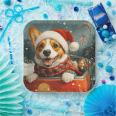 Basenji Dog Roller Onderzetter Kerst Papieren Bordje (Feest)