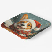 Basenji Dog Roller Onderzetter Kerst Papieren Bordje (Gebogen)