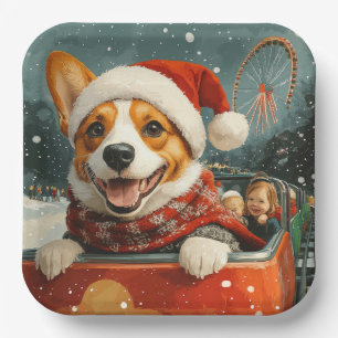 Basenji Dog Roller Onderzetter Kerst Papieren Bordje