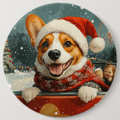 Basenji Dog Roller Onderzetter Kerst Ronde Button 6,0 Cm (Voorkant)