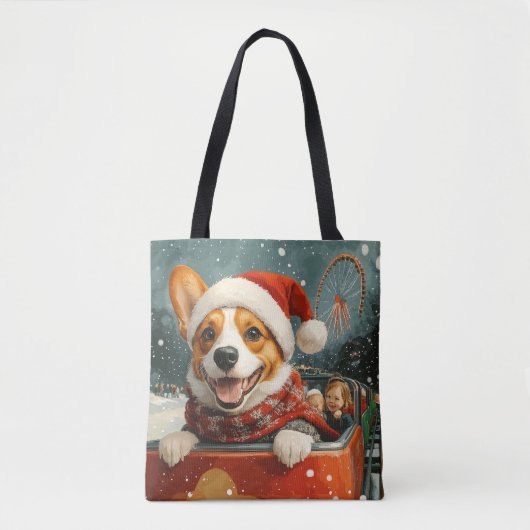 Basenji Dog Roller Onderzetter Kerst Tote Bag (Voorkant)