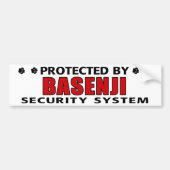 Basenji Dog Security Bumpersticker (Voorkant)