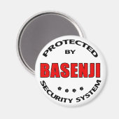 Basenji Dog Security Magneet (Voorkant / Achterkant)