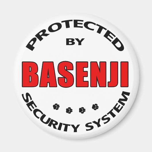 Basenji Dog Security Magneet (Voorkant)
