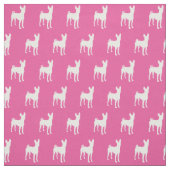 Basenji Dog Silhouette Pet Roze Stof (Swatch)