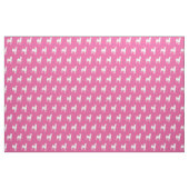 Basenji Dog Silhouette Pet Roze Stof (Fat Quarter)