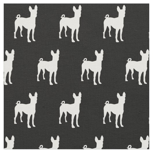 Basenji Dog Silhouette Pet Stof (Close Up)