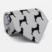 Basenji Dog Silhouette Stropdas (Opgerold)