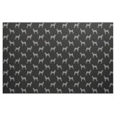 Basenji Dog Silhouettes Grey en Black Patterned Stof (Fat Quarter)