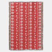 Basenji Dog Silhouettes Kerstvakantie Patroon Deken (Voorkant Verticaal)