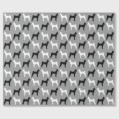 Basenji Dog Silhouettes Pattern Cadeaupapier (Vlak)