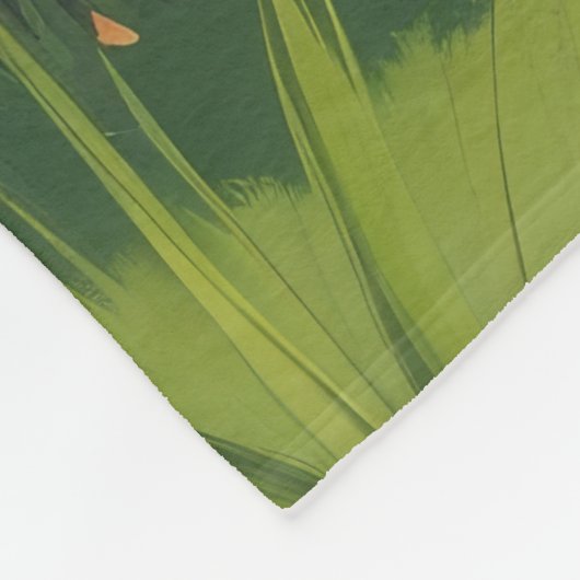 Basenji Dog Spring Bloemen Schilderen Fleece Deken (Hoek)