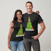 Basenji Dog Xmas Lighting Tree Basenji Chris T-shirt (Unisex)