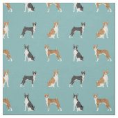 Basenji dogs blue stof (Swatch)