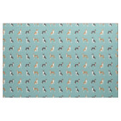 Basenji dogs blue stof (Fat Quarter)