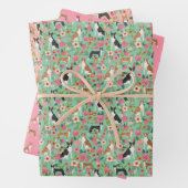 Basenji Dogs Floral Inpakpapier Vel (In situ)