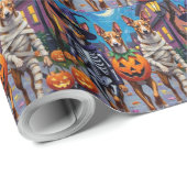 Basenji Dogs Trick-or-Treating Halloween kostuums Cadeaupapier (Rol Hoek)