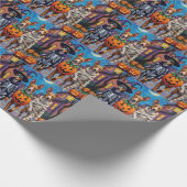 Basenji Dogs Trick-or-Treating Halloween kostuums Cadeaupapier (Hoek)