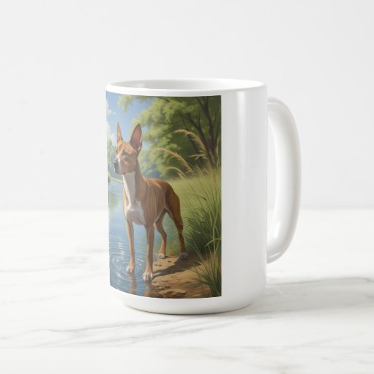 Basenji Elegant Coffee Mok (Voorkant rechts)