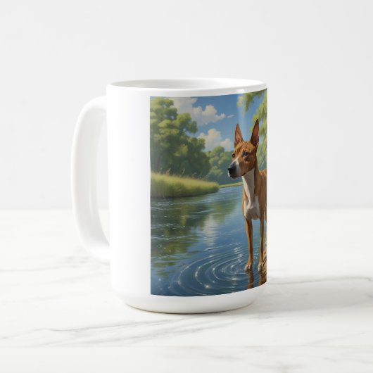 Basenji Elegant Coffee Mok (Voorkant links)