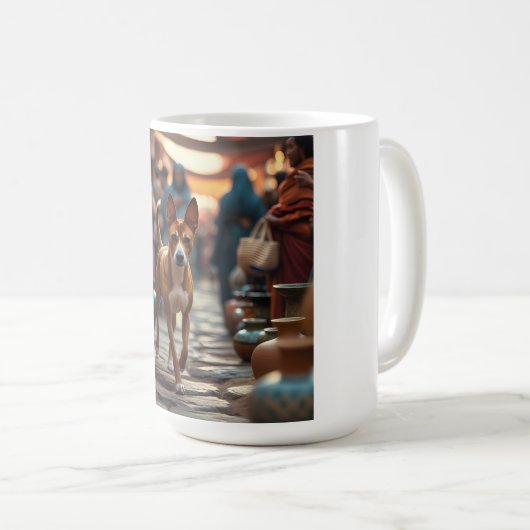 Basenji Elegant Coffee Mok (Voorkant rechts)