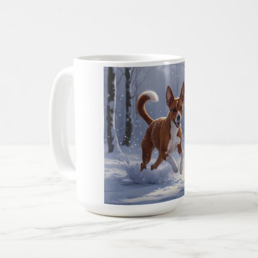 Basenji Elegant Coffee Mok (Voorkant links)