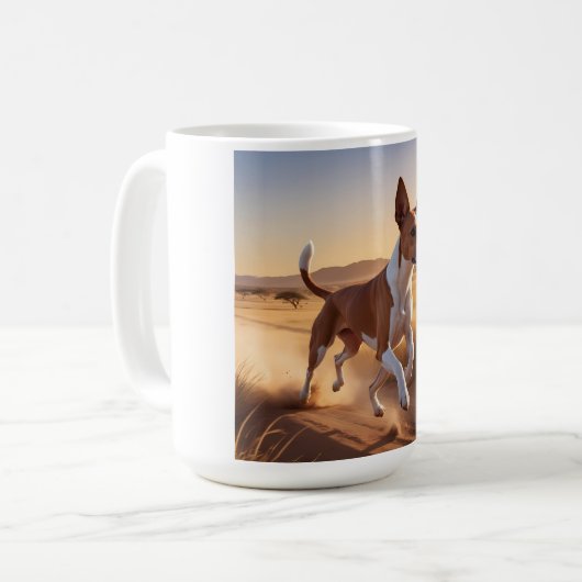 Basenji Elegant Coffee Mok (Voorkant links)