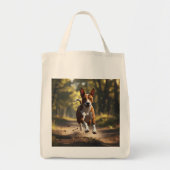 Basenji Elegant Grocery Canvas tas (Voorkant)