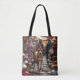 Basenji Elegant Schouder Canvas tas