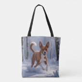 Basenji Elegant Shoulder Tote Bag (Achterkant)