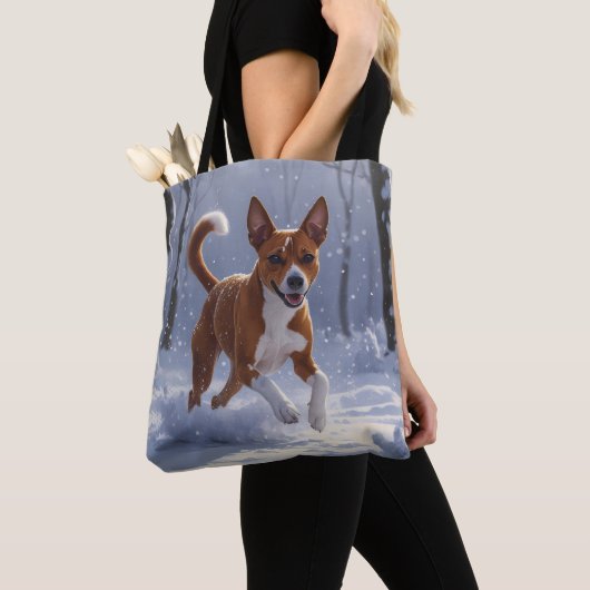 Basenji Elegant Shoulder Tote Bag (Dichtbij)