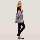 Basenji Elegant Shoulder Tote Bag (Op model)