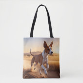 Basenji Elegante Canvas tas (Voorkant)