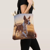 Basenji Elegante Canvas tas (Dichtbij)