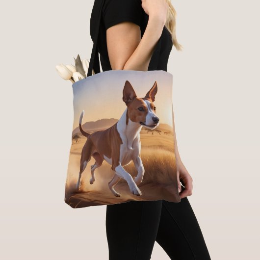Basenji Elegante Canvas tas (Dichtbij)