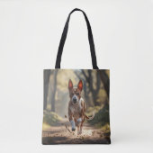 Basenji Elegante Canvas tas (Voorkant)