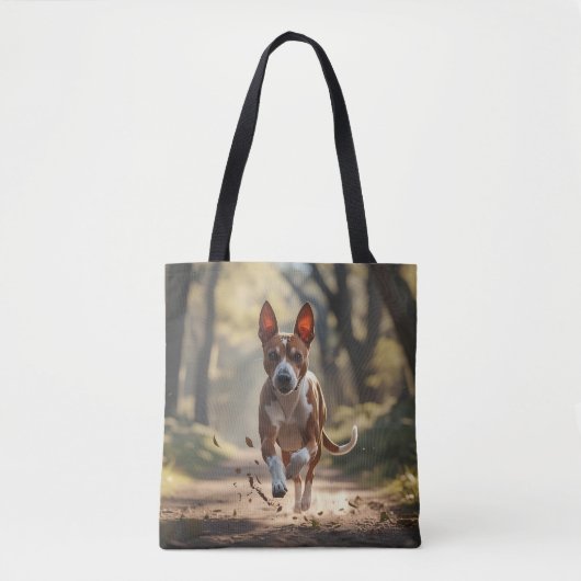 Basenji Elegante Canvas tas (Voorkant)