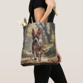 Basenji Elegante Canvas tas (Dichtbij)