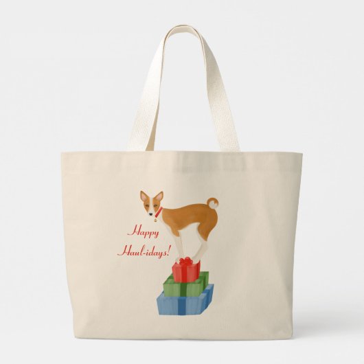 Basenji en Cadeaus Canvas tas (Achterkant)