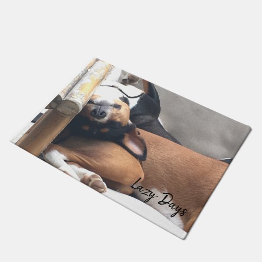 Basenji en luie dagen! deurmat (Schuin)