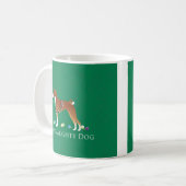 Basenji Feliz Naughty Dog Kerstmis Koffiemok (Voorkant links)
